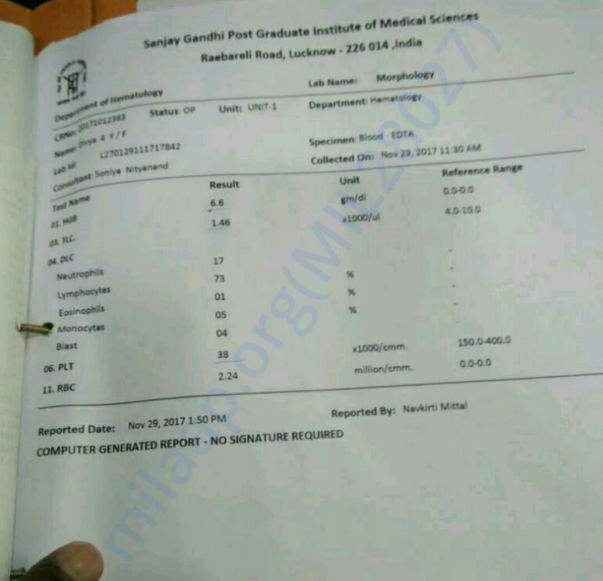 Help Divya,a 4 year old girl beat Blood Cancer Milaap